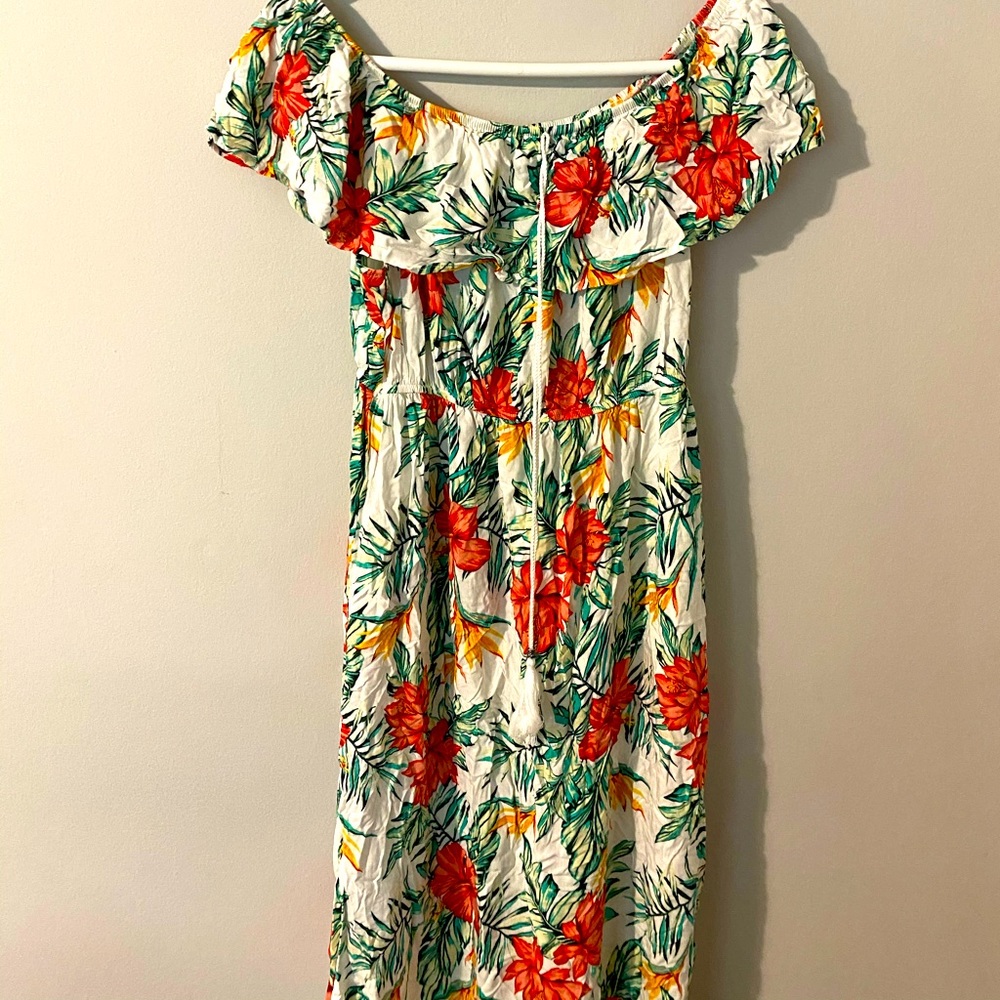 Off Shoulder Floral Maxi Dress